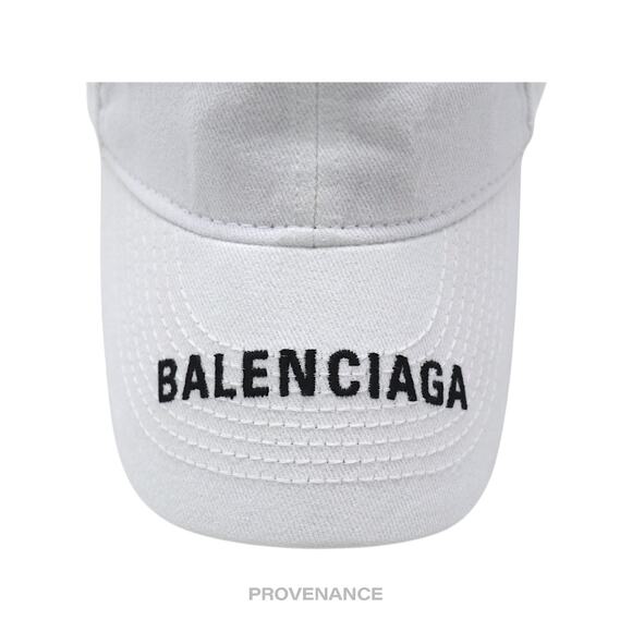 🔴 Balenciaga Embroidered Logo Cap Hat - White - Picture 8 of 10